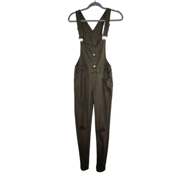 American Bazi Army Green Overalls with Distressing Size Medium Slim-leg Overalls - Picture 1 of 10